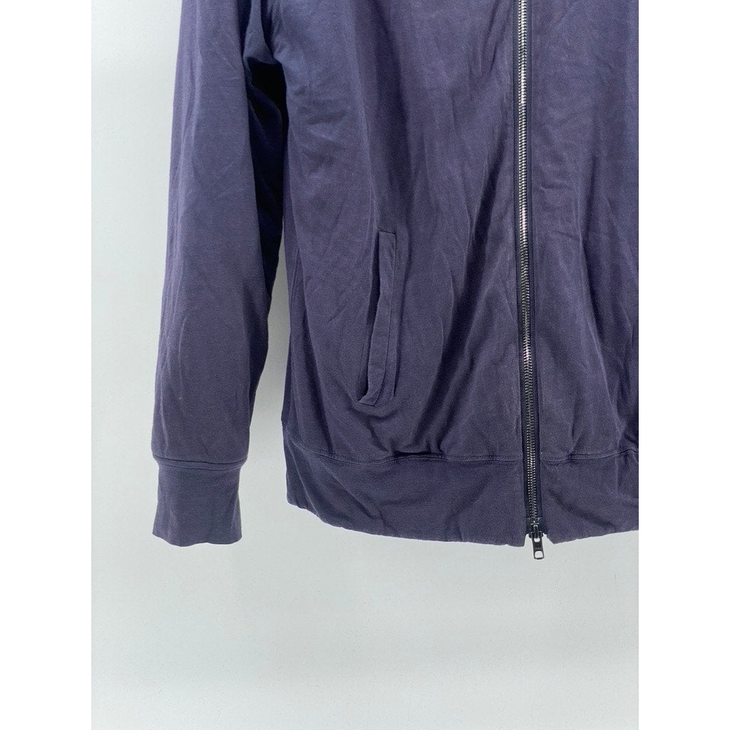 UNITED ARROWS Men's Dark Blue Heavyweight Teddy Fleece Zip-Up Jacket SZ XL