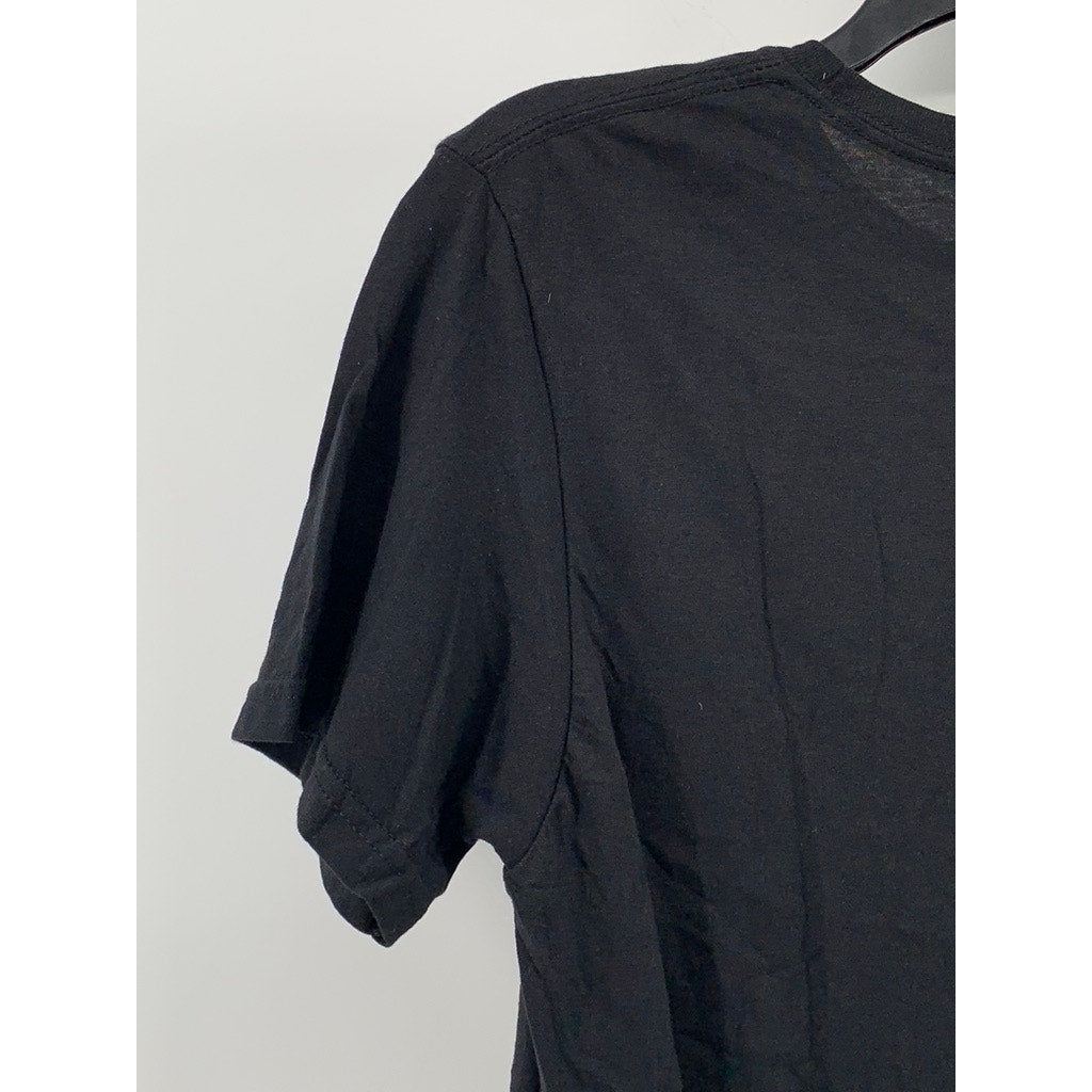 GILDAN Men's Black Logo Graphic Crewneck Casual Short Sleeve T-Shirt SZ S