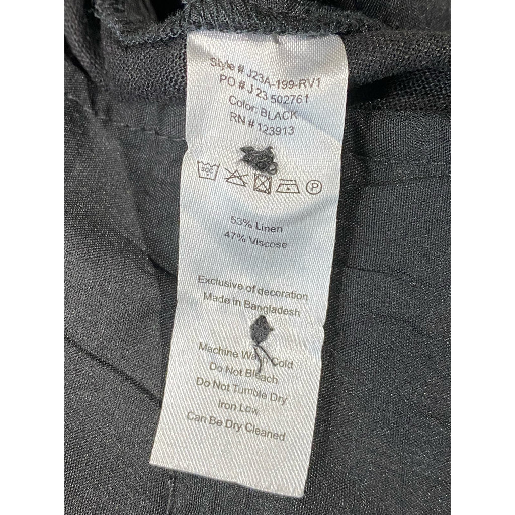 JACHS NEW YORK Men's Black Relaxed-Fit Linen-Blend Bowie Chino Pant SZ 36