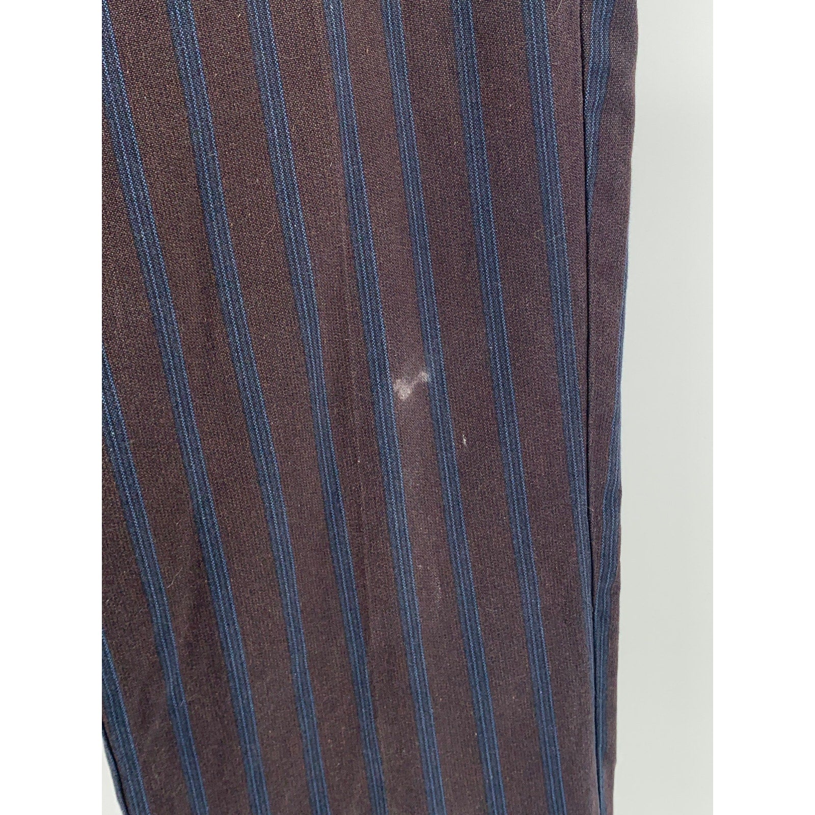 PENGUIN Men's Brown-Blue Striped Flat Front Straight-Leg Regular Fit Pant SZ 32