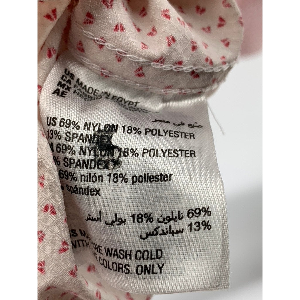 ALFANI Men's Pink Printed Regular-Fit Button-Up Long Sleeve Shirt SZ 17/17.5