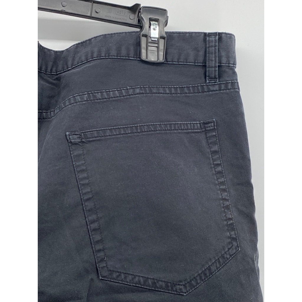 THEORY Men's Black Haydin Soft Sateen Regular-Fit Slim-Leg Pants SZ 36