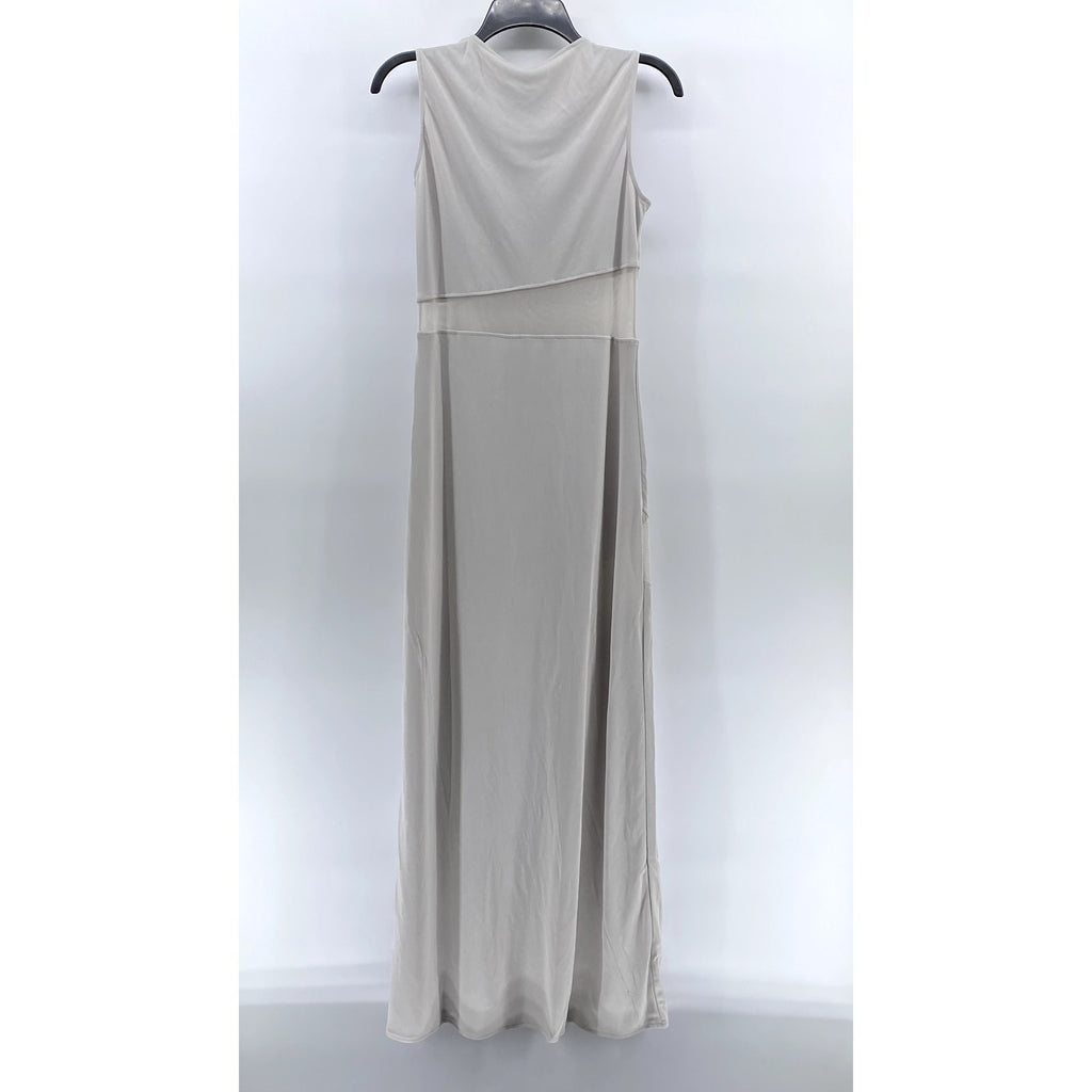 DIVIDED BY H&M Women's Gray Mesh Sleeveless Crewneck Maxi Bodycon Dress SZ S
