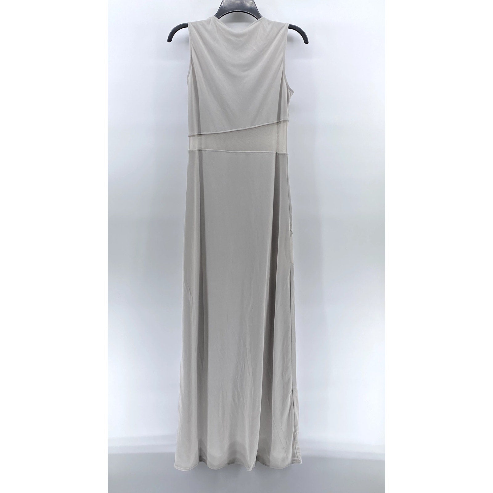 DIVIDED BY H&M Women's Gray Mesh Sleeveless Crewneck Maxi Bodycon Dress SZ S