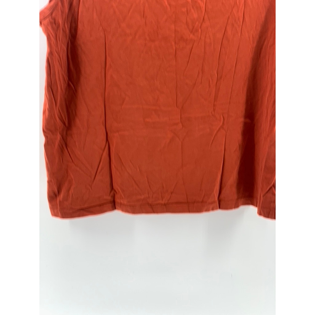EVERLANE Women's Orange Crewneck Organic Cotton Uniform Tank Top SZ L