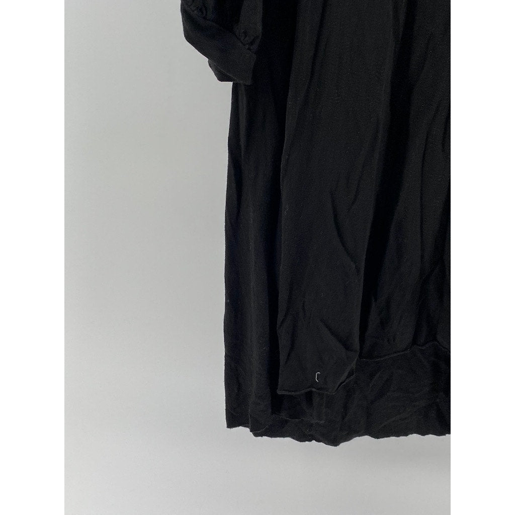 TWELFTH STREET BY CYNTHIA VINCENT Women's Black Textured Turtleneck Top SZ L