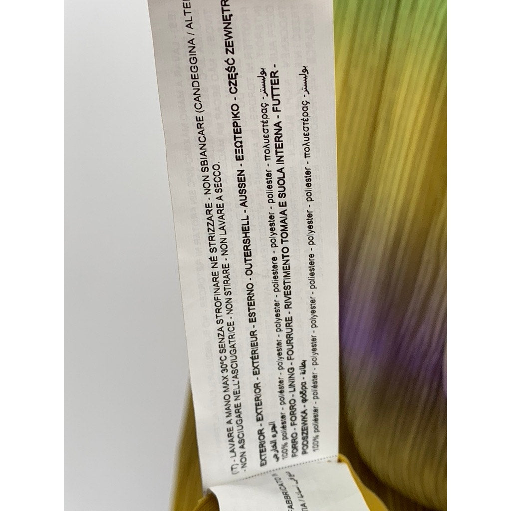 SFERA COLLECTION Women's Yellow-Green-Purple Ombre Pleated Halter Maxi Dress SZS