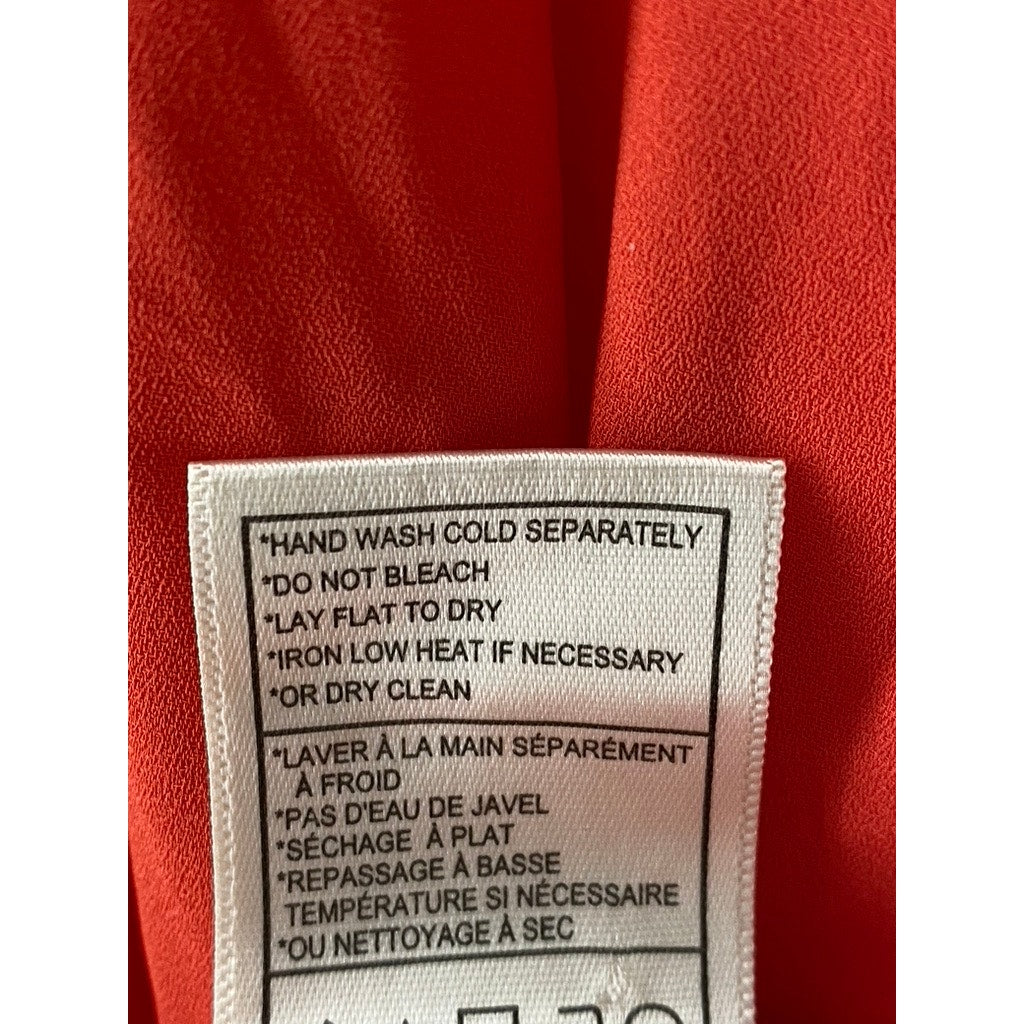 BB DAKOTA Women’s Orange Back Keyhole Layered Crewneck Tank Top SZ M