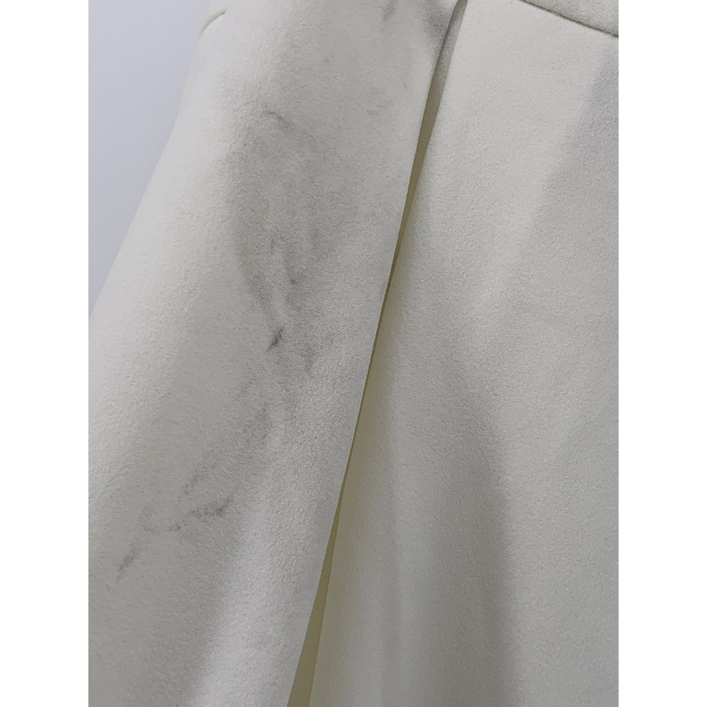 CALVIN KLEIN Women's Plus White Pleated Scuba A-Line Knee-Length Skirt SZ 20W