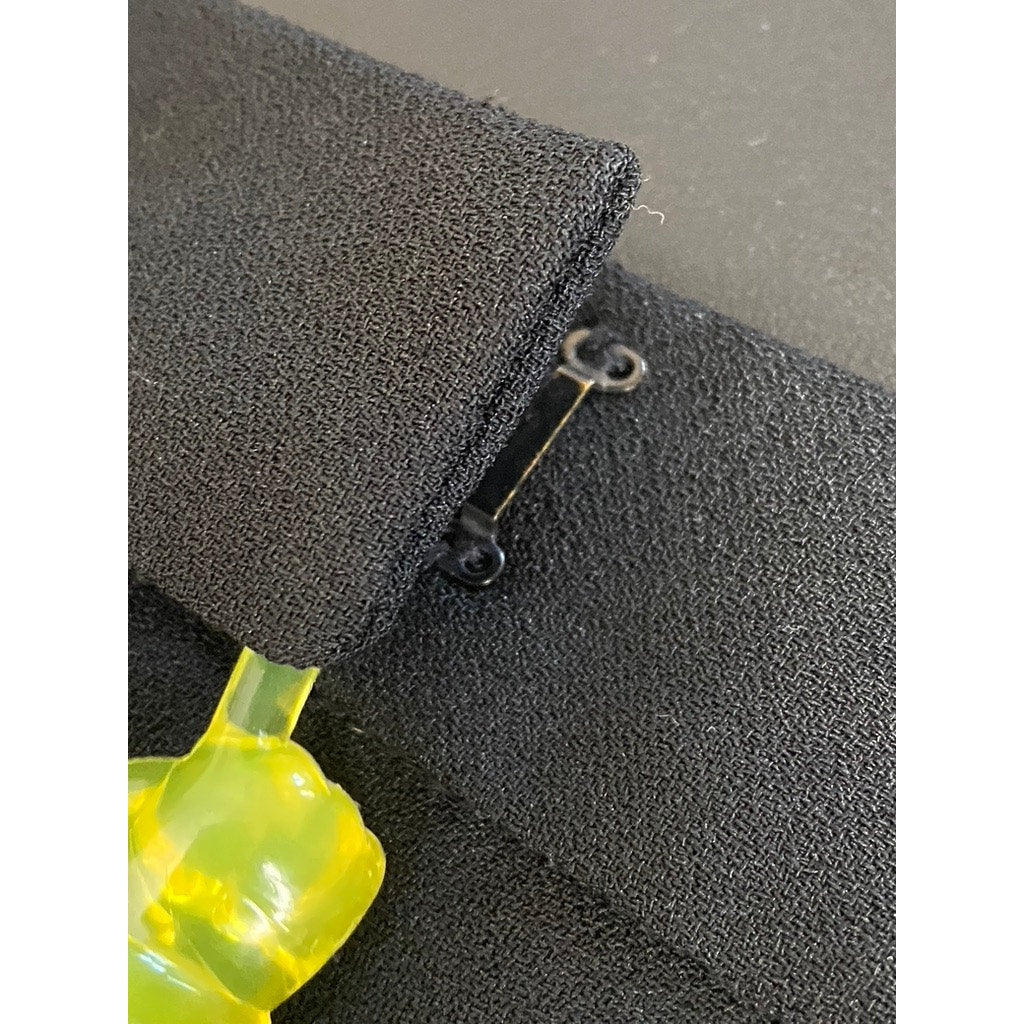 JONATHAN LOGAN Women's Vintage Black Solid Regular-Fit Straight-Leg Pant SZ 14