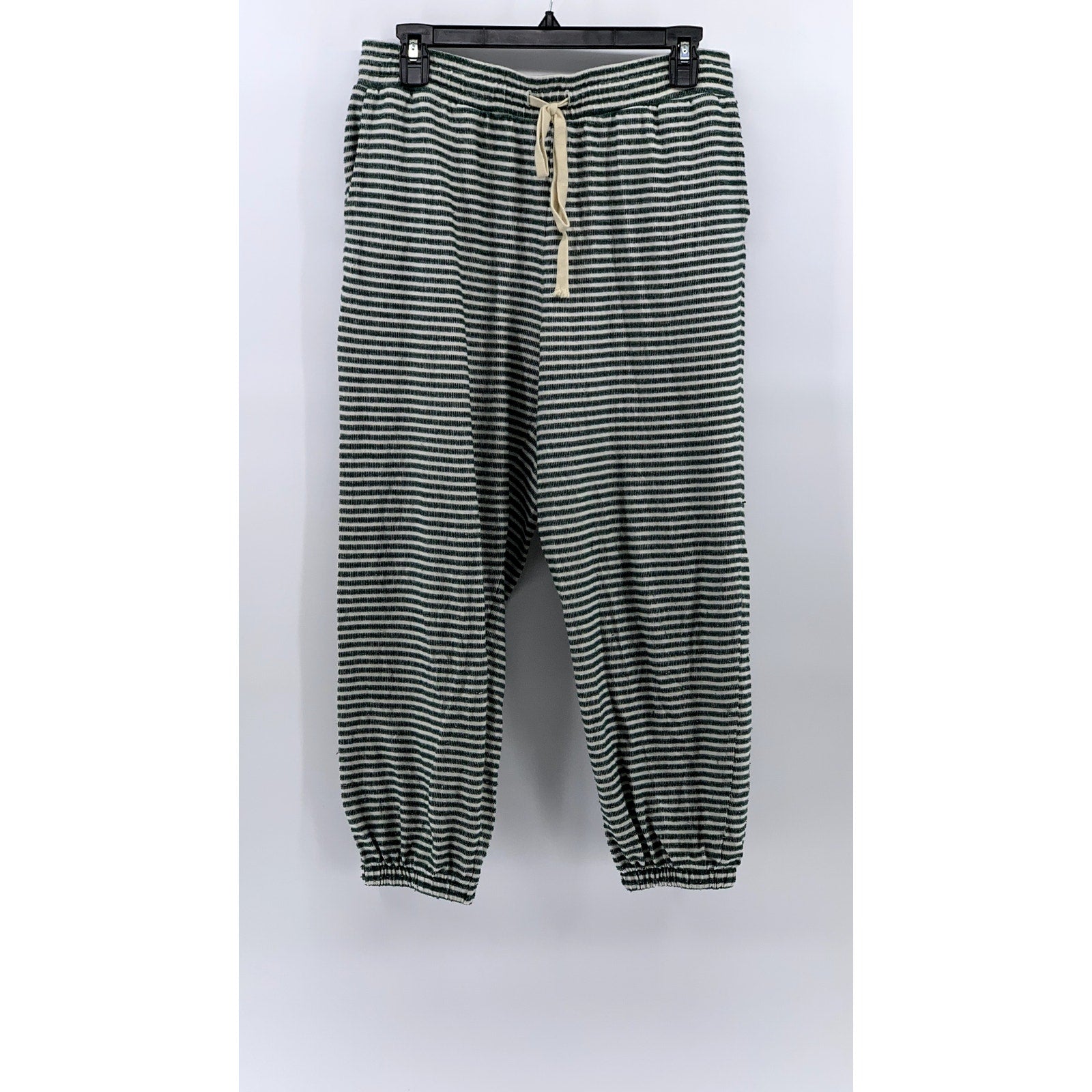 MADEWELL Women's Green-White Striped Saunter Sleep Pajama SZ M