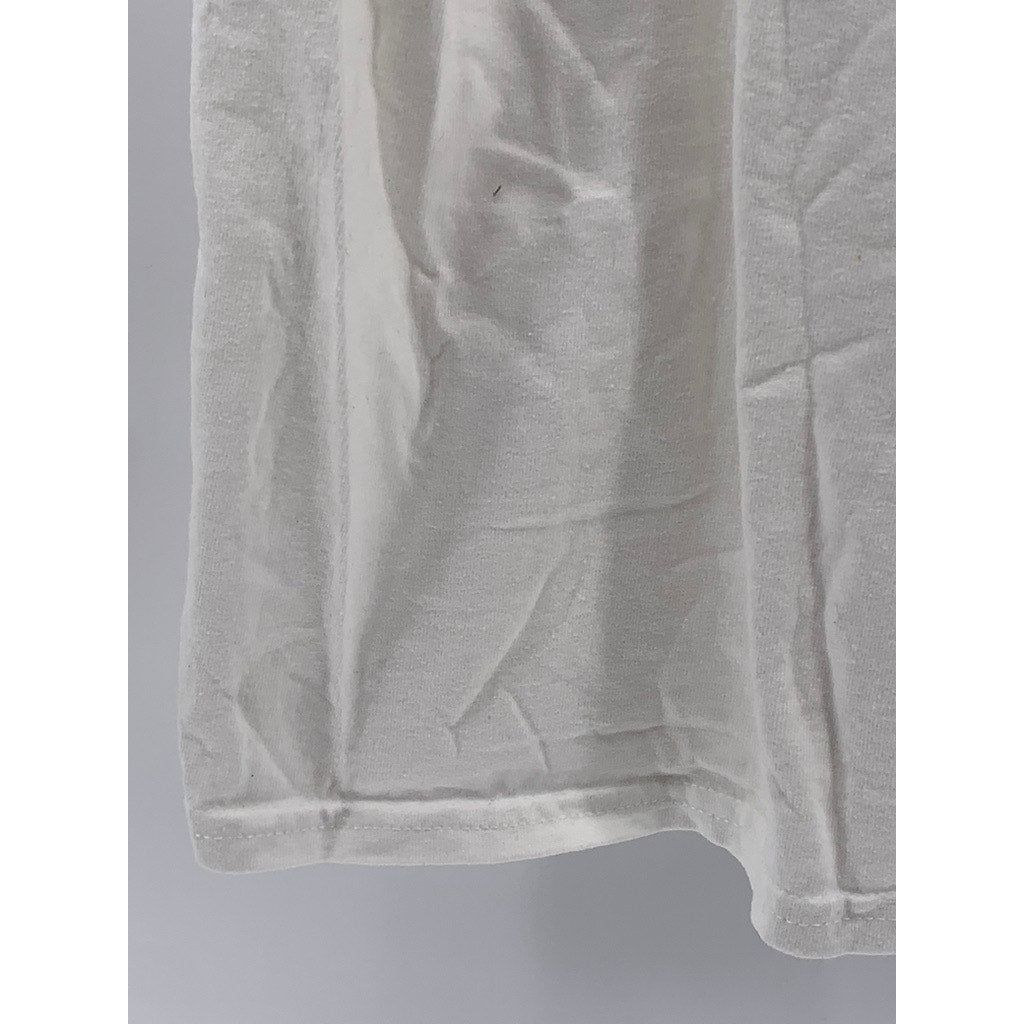 GILDAN Men's White Graphic Short Sleeve T-Shirt SZ L