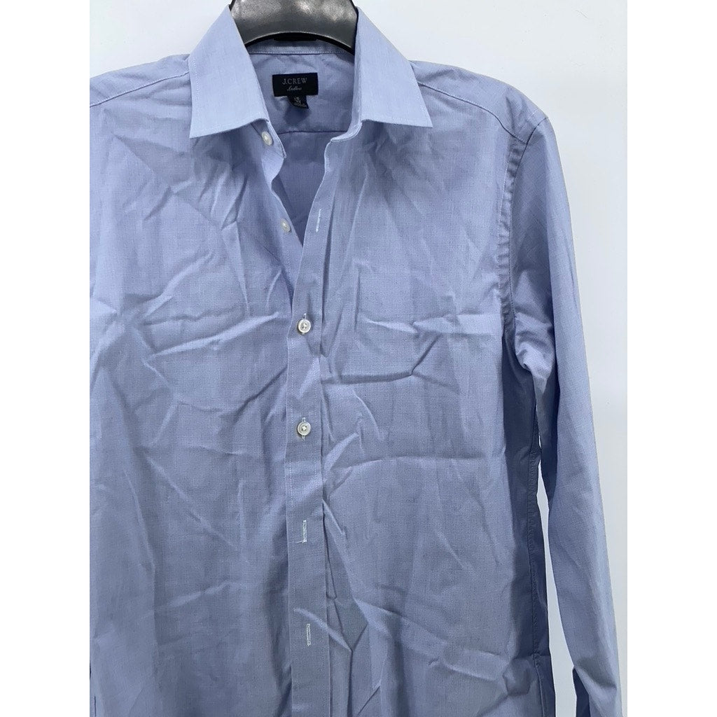 J.CREW Men's Blue Cotton Ludlow Slim-Fit Button-Up Long Sleeve Shirt SZ 15/32