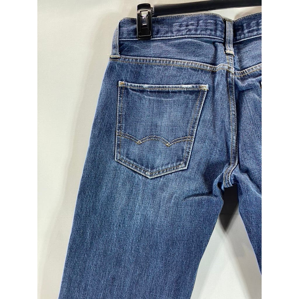 AMERICAN EAGLE OUTFITTERS Men's Medium Blue Faded Slim-Fit Denim Jeans SZ 30X30
