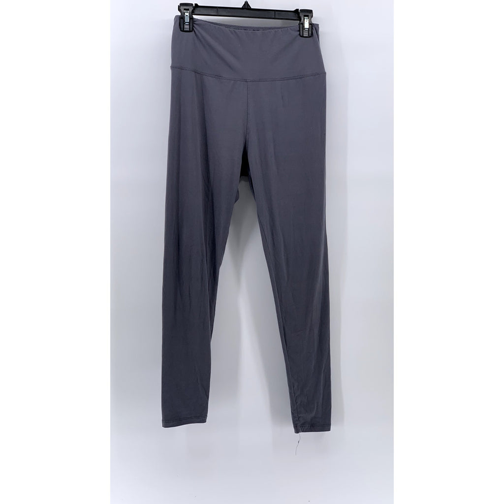 UNBRANDED Women's Gray Solid High-Rise Casual Pull-On Leggings SZ L/XL