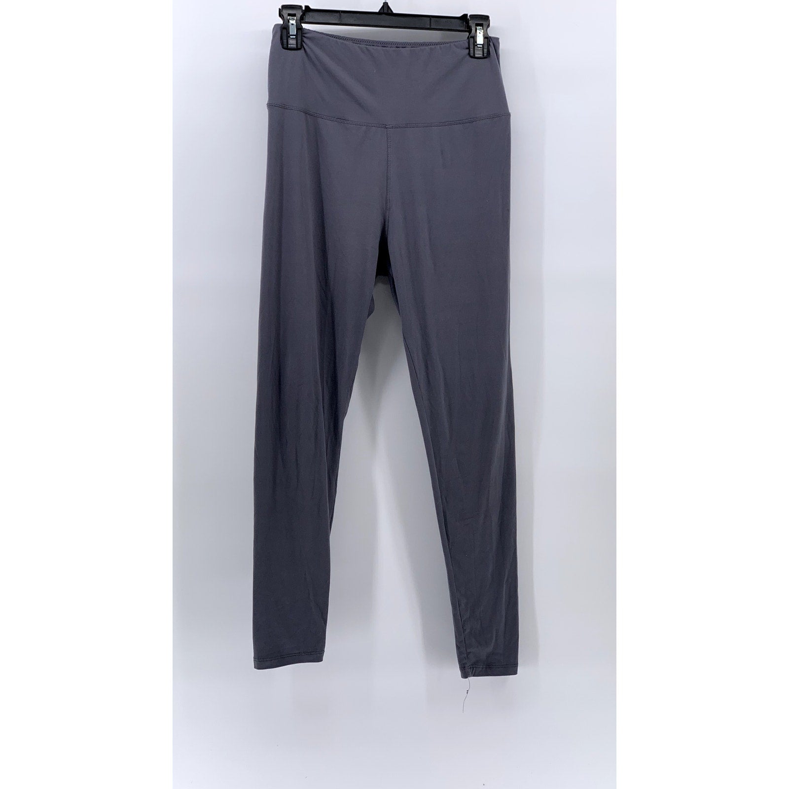 UNBRANDED Women's Gray Solid High-Rise Casual Pull-On Leggings SZ L/XL