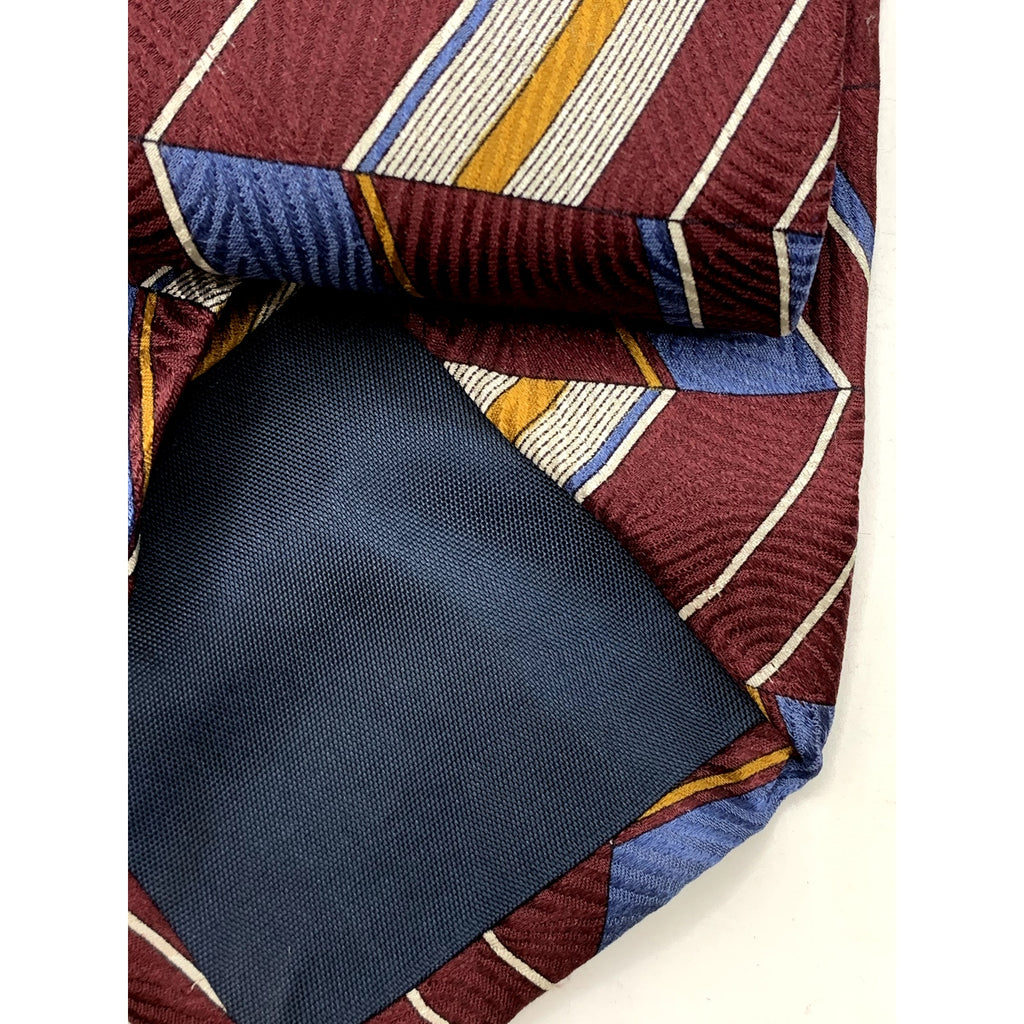 GJ CAHN Men's Vintage Silk Abstract Geometric Pattern Mixed Color Tie