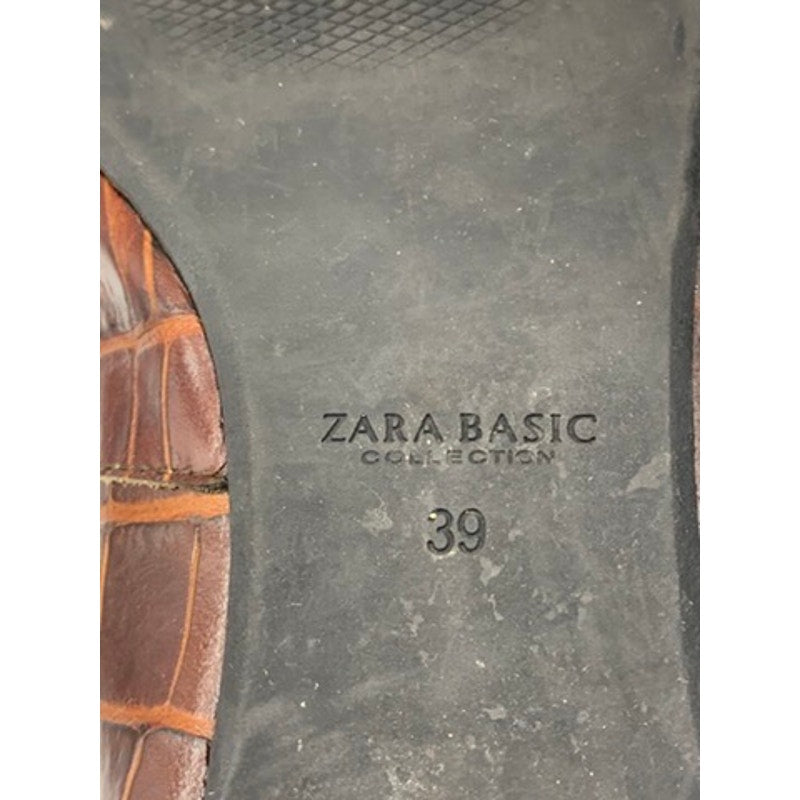 ZARA Basic Collection Women's Brown Snake Print Loafers SZ 39