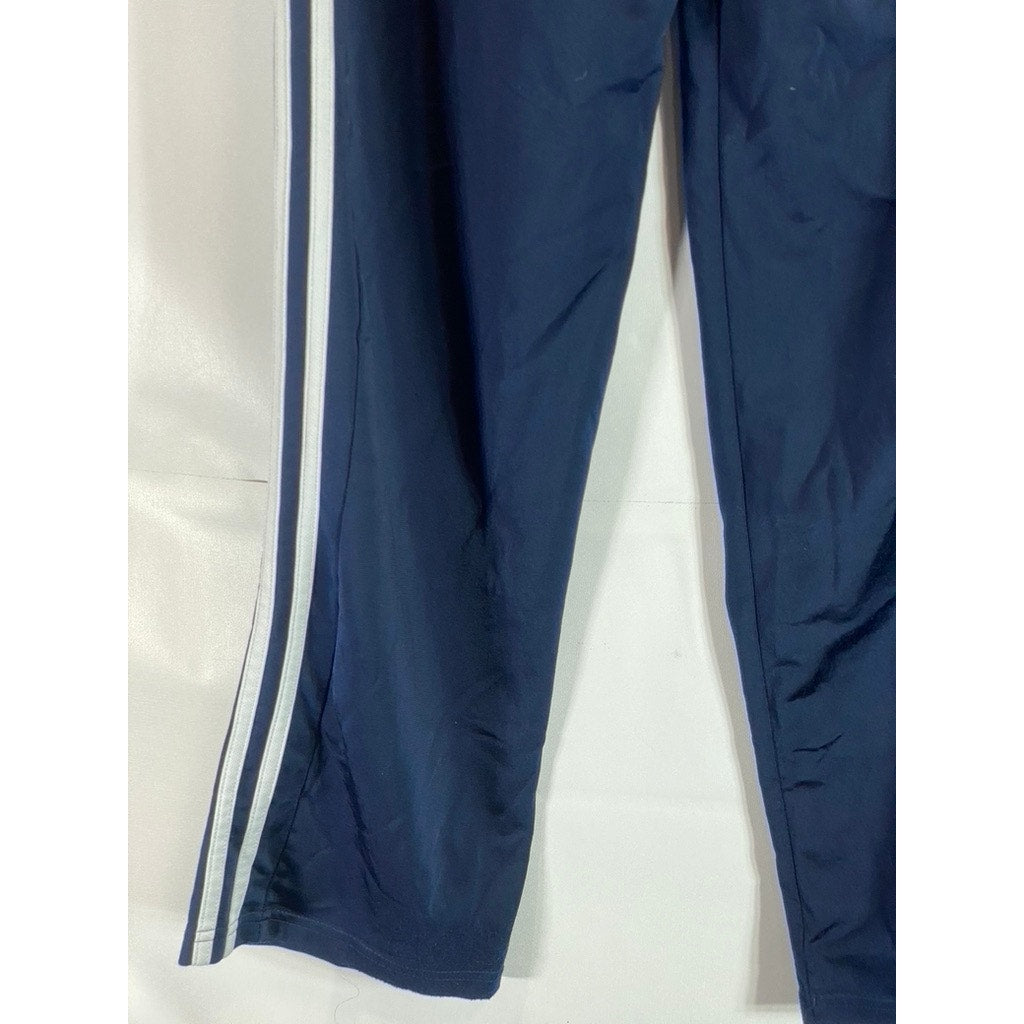 ADIDAS Men's Navy/White 3-Stripe Essential Elastic Waist Pull-On Track Pant SZ S