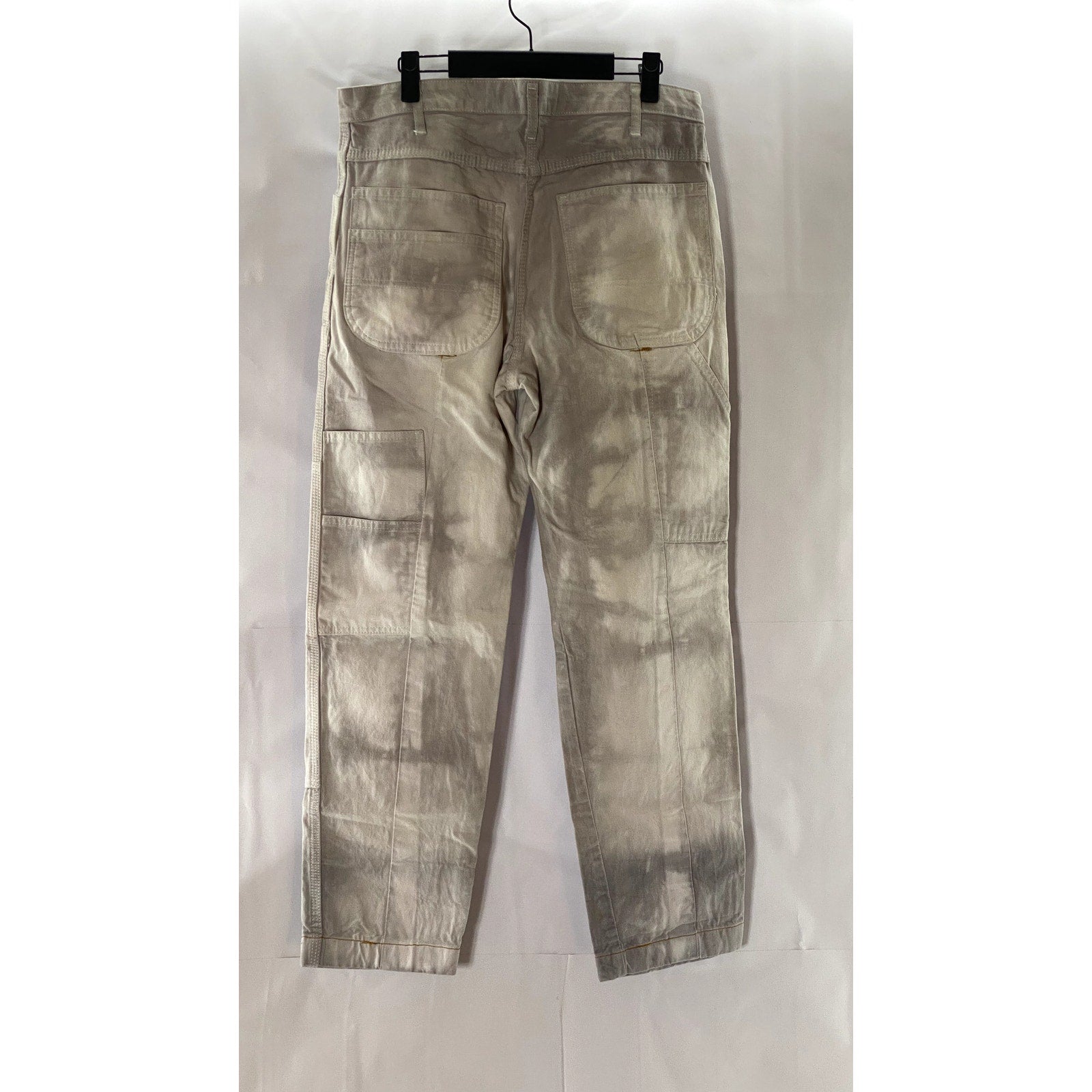MEN'S Brown Tie-Dye Straight-Leg Denim Five Pocket Jeans SZ 34