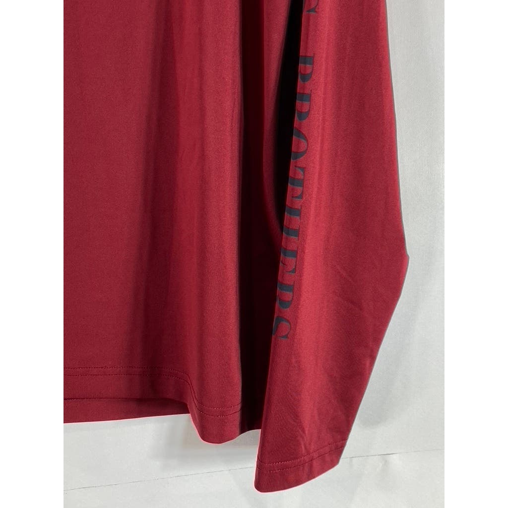 BROOKS BROTHERS Men's Red Crewneck 1818 Graphic Long Sleeve T-Shirt SZ S