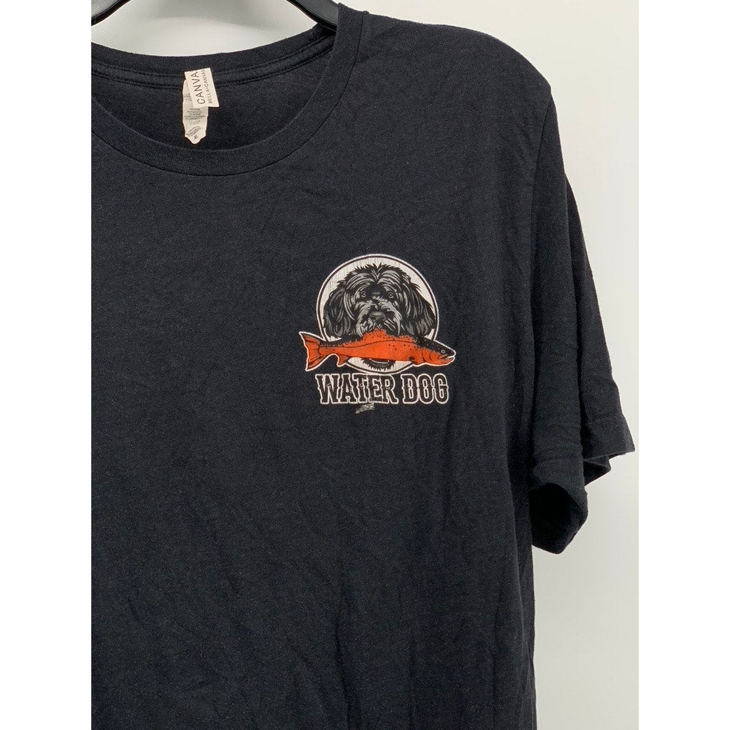 BELLA+CANVAS Men’s Black Water Dog Graphic T-Shirt SZ XL
