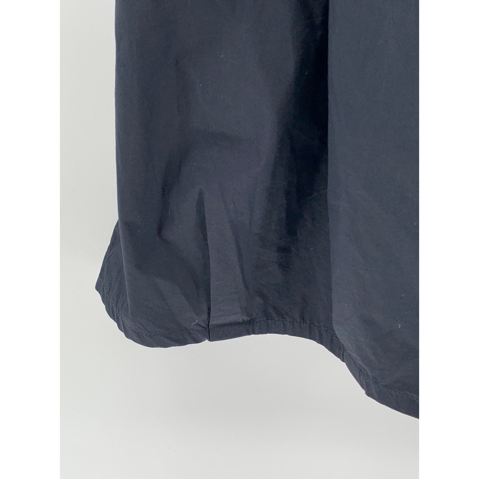 MUJI Women's Navy Blue Elastic-Waist A-Line Relaxed Fit Cotton-Blend Skirt SZ S