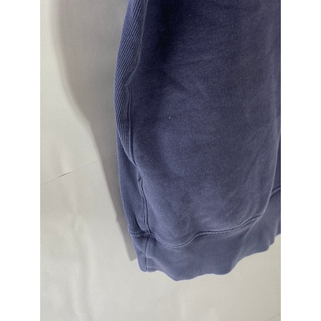TNA Women's Dark Blue Casual Solid Zip-Up Hooded Sweater SZ 2