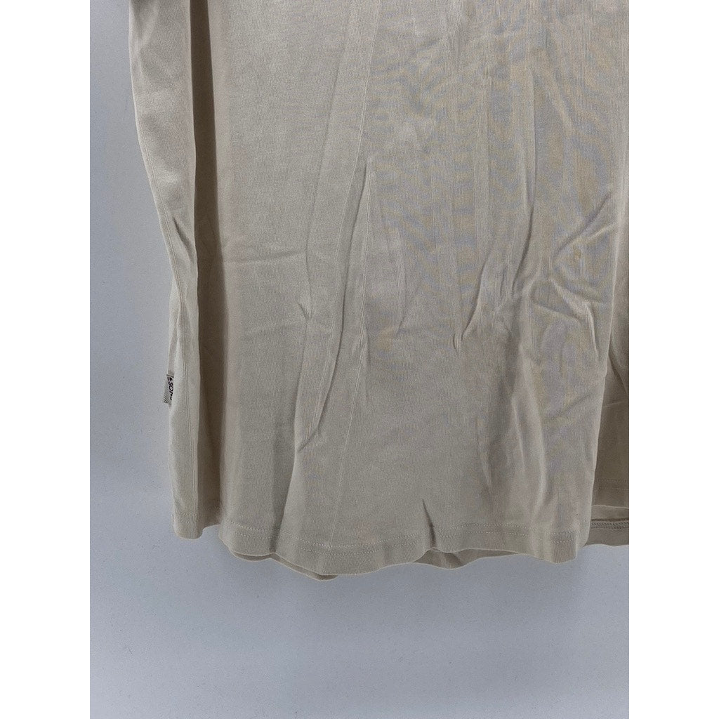 & SONS Men's Beige Casual Short Sleeve Polo Shirt SZ XL