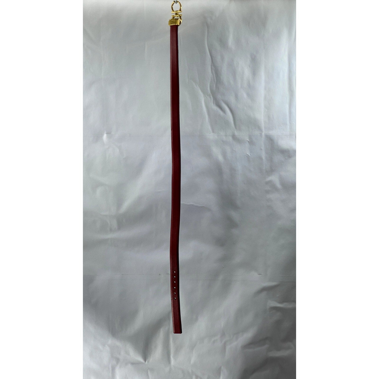 FERRAGAMO Men's Black-Red Leather Reversible Gancini Belt