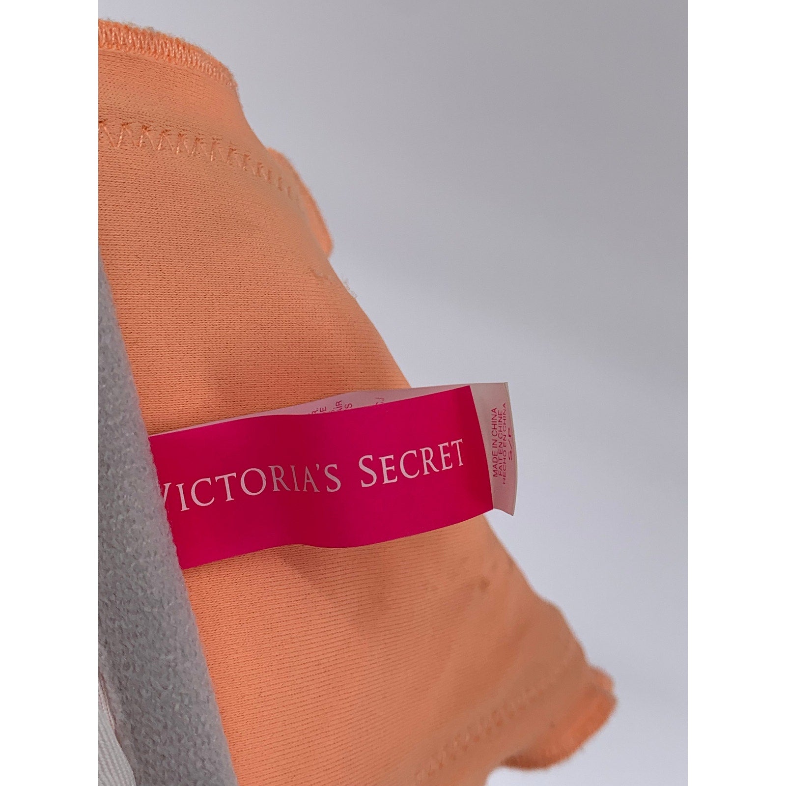 VICTORIA SECRET Women's Peach Strapless Tie-Back Bikini Top SZ S