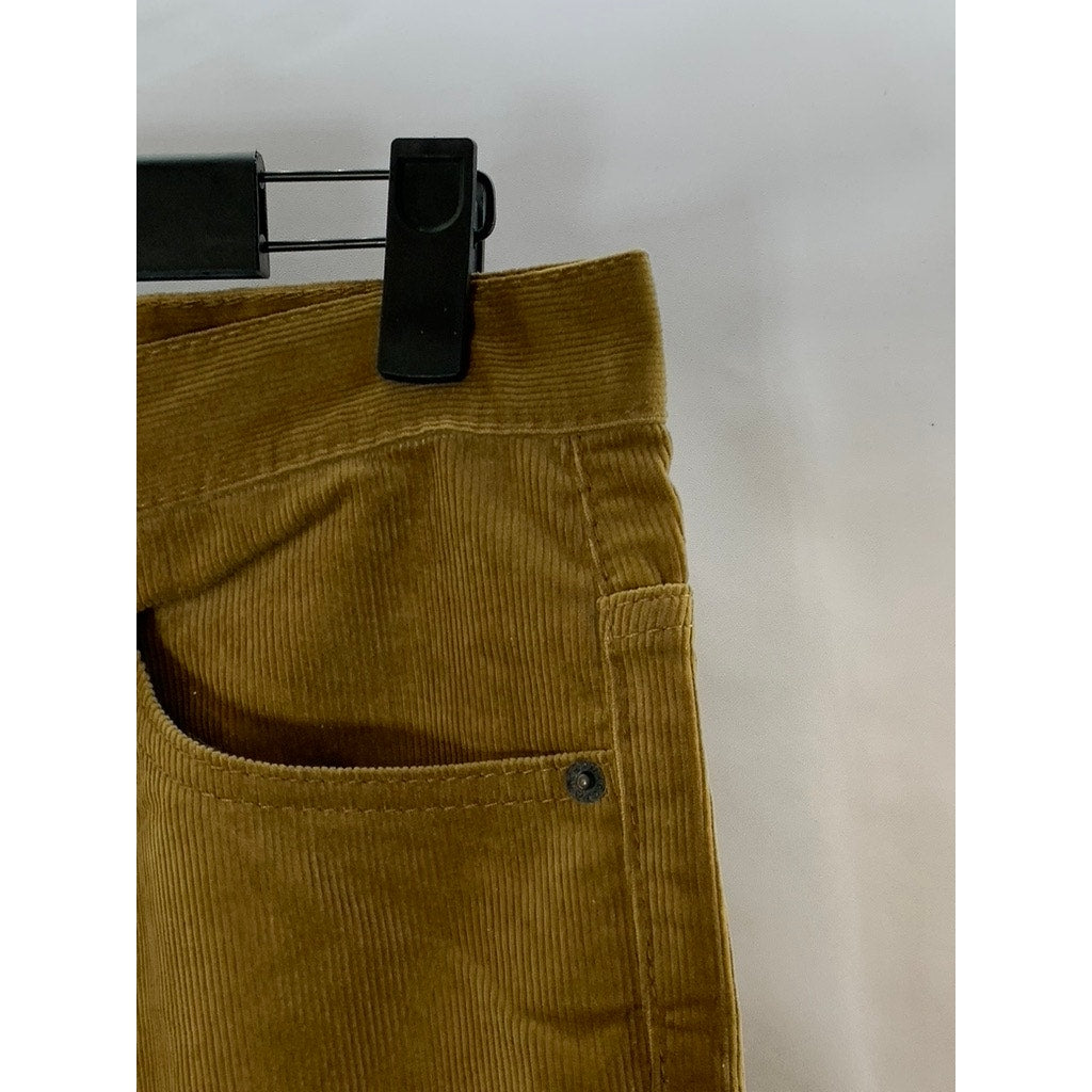 MARC JACOBS Women's Sand Brown Five-Pocket Wide-Leg Corduroy Cropped Pants SZ 25