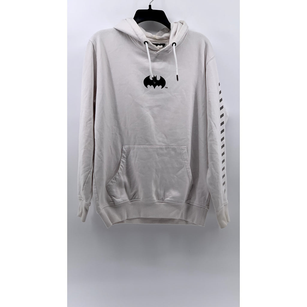 DC COMIC White Batman Graphic Pullover Hoodie SZ L