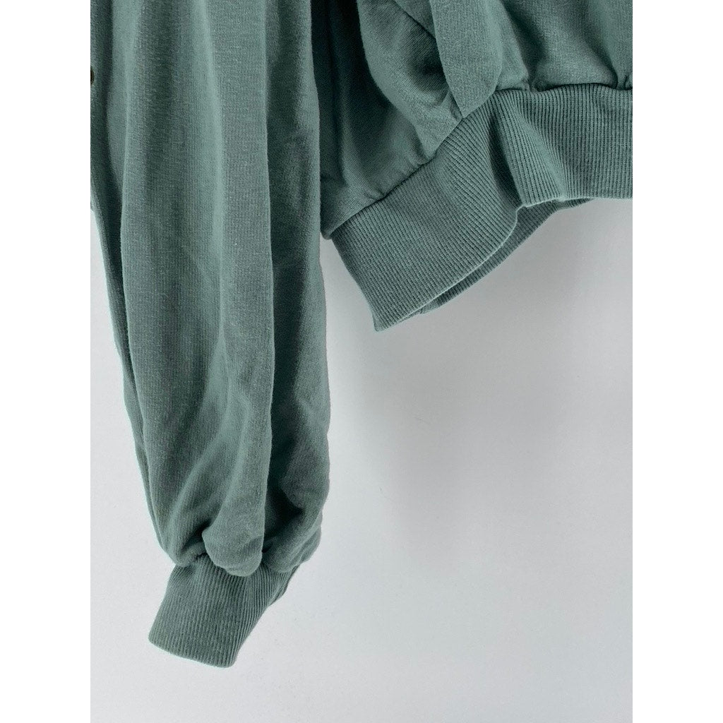 YOUNG FABULOUS AND BROKE Women's Green Ombre Hoodie SZ S/M