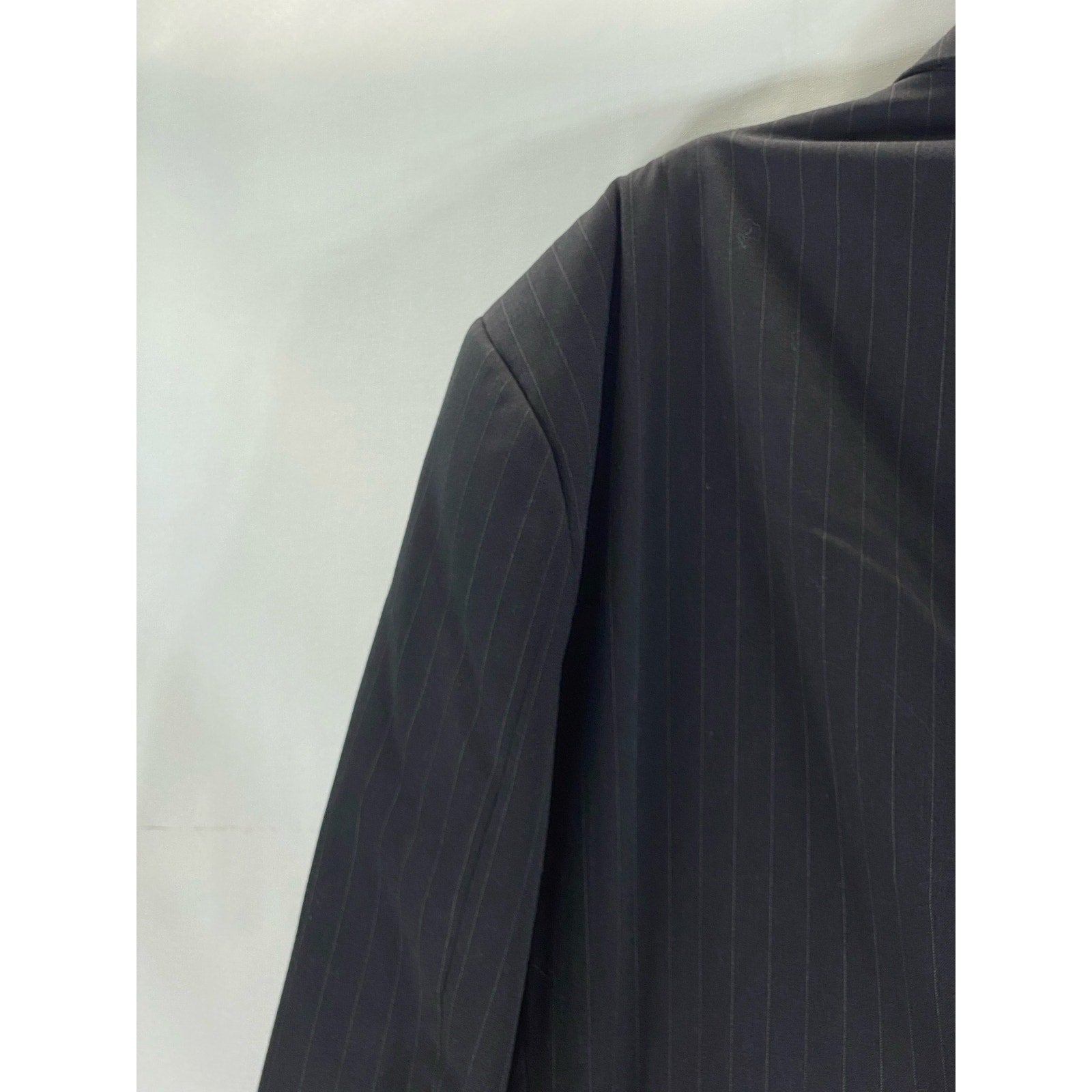 ANDREW FEZZA Fusion Men's Black Pinstripe Vintage Three-Button Blazer SZ 54R