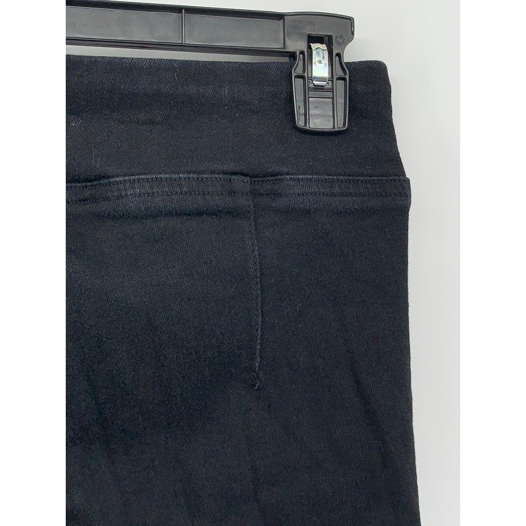 FRAME Women's Black Solid The Jetset Crop Mini Boot High-Rise Stretch Pants SZ 1