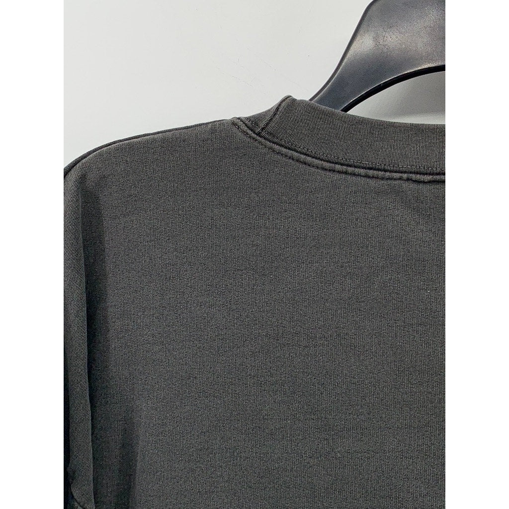 ONLY NY Men's Charcoal Gray Long Sleeve Cotton T-Shirt SZ L