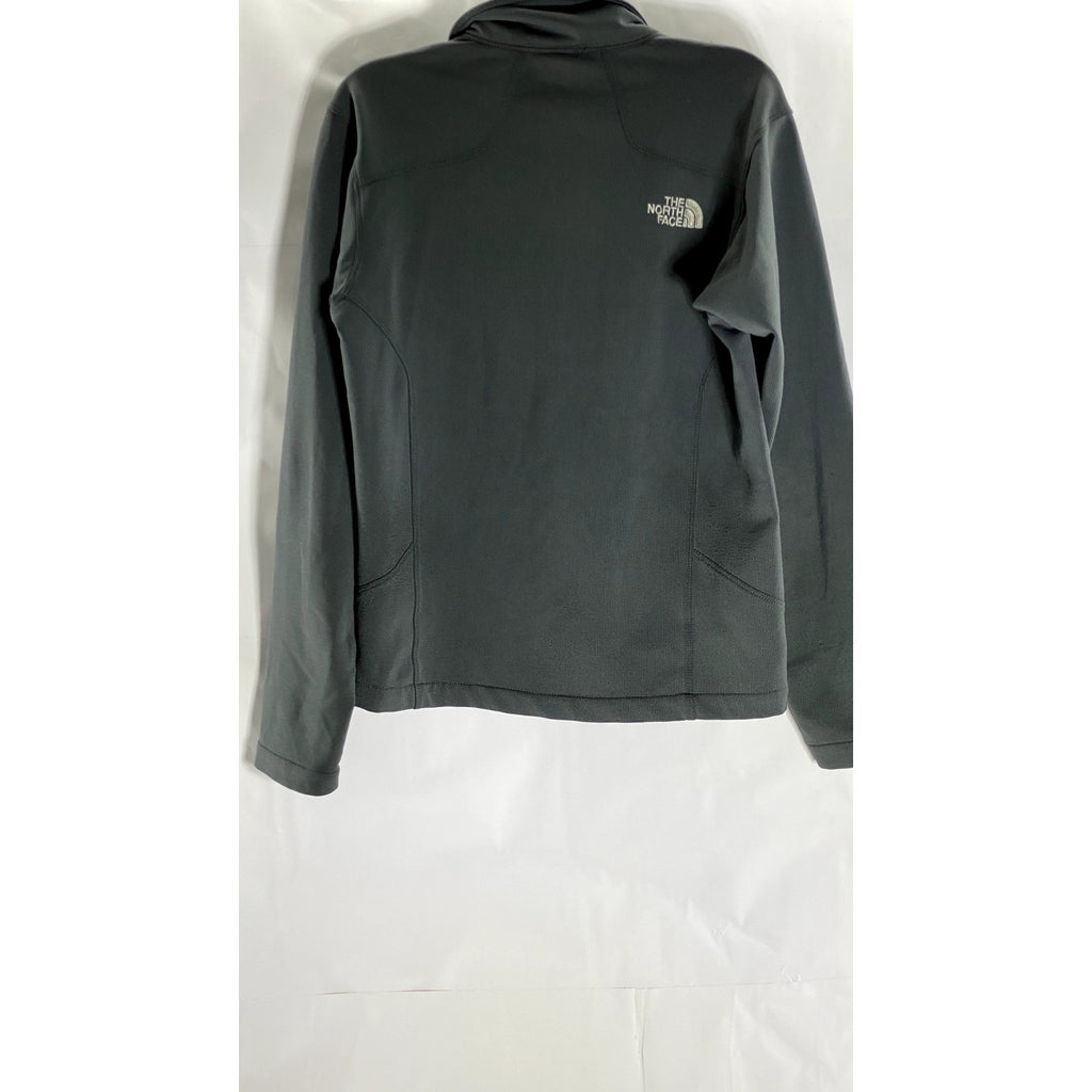 THE NORTH FACE Men's Gray Textured Embroidered Logo Zip-Up Jacket SZ S