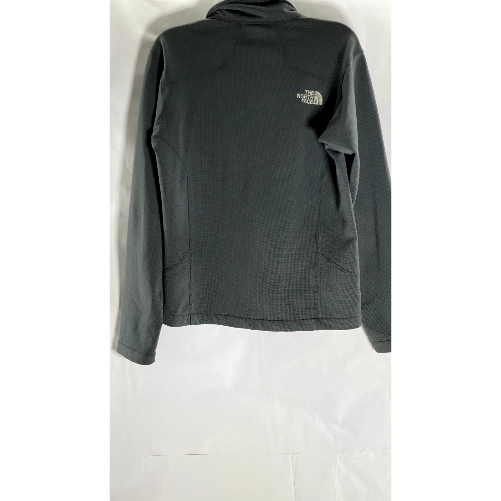 THE NORTH FACE Men's Gray Textured Embroidered Logo Zip-Up Jacket SZ S