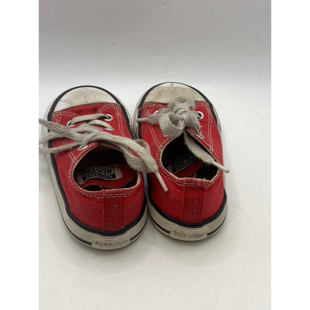 CONVERSE Infant Red-White Classic Low-Top Sneakers SZ 7