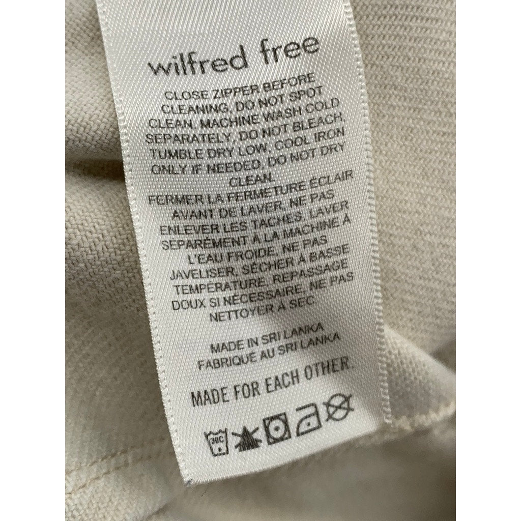 WILFRED FREE Women's Beige High-Rise Large Pocket Straight-Leg Utility Pant SZ 2
