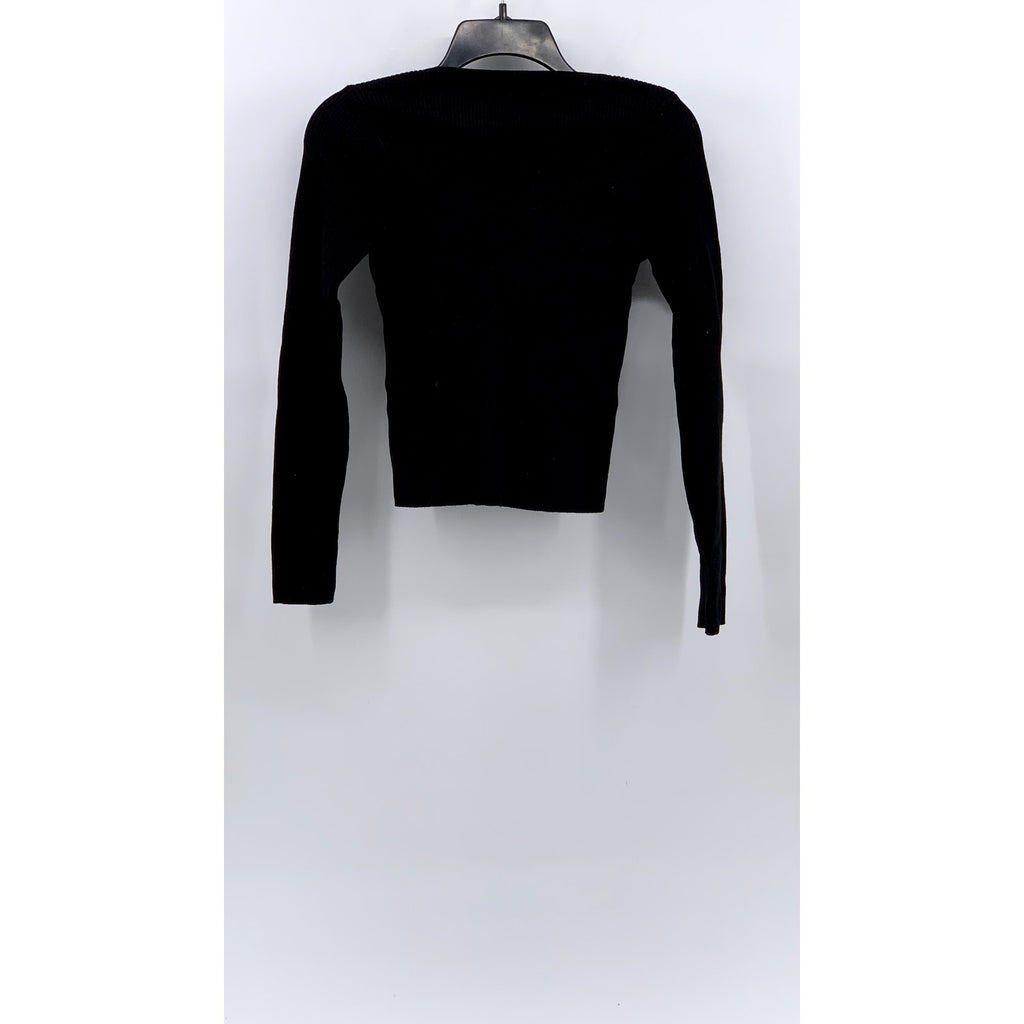 ZARA Women's Ribbed Button-Up Cutout Top SZ S