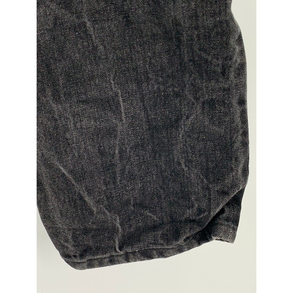 THE UNBRANDED BRAND Men's Black UB204 14.5oz Selvedge Tapered Jeans SZ 34