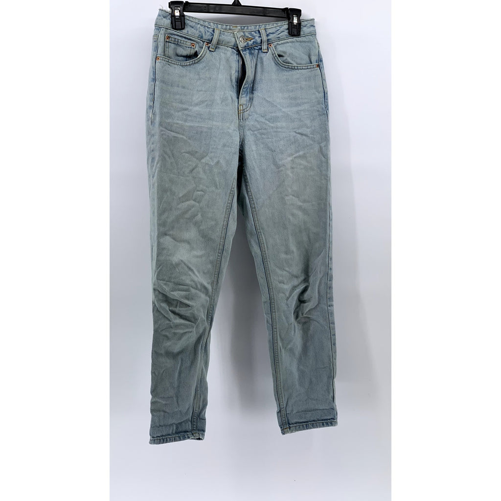 TOPSHOP MOTO Women's Light Wash Denim Mom Jeans SZ 28
