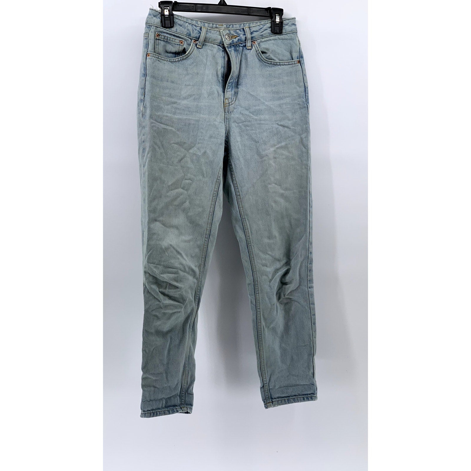 TOPSHOP MOTO Women's Light Wash Denim Mom Jeans SZ 28