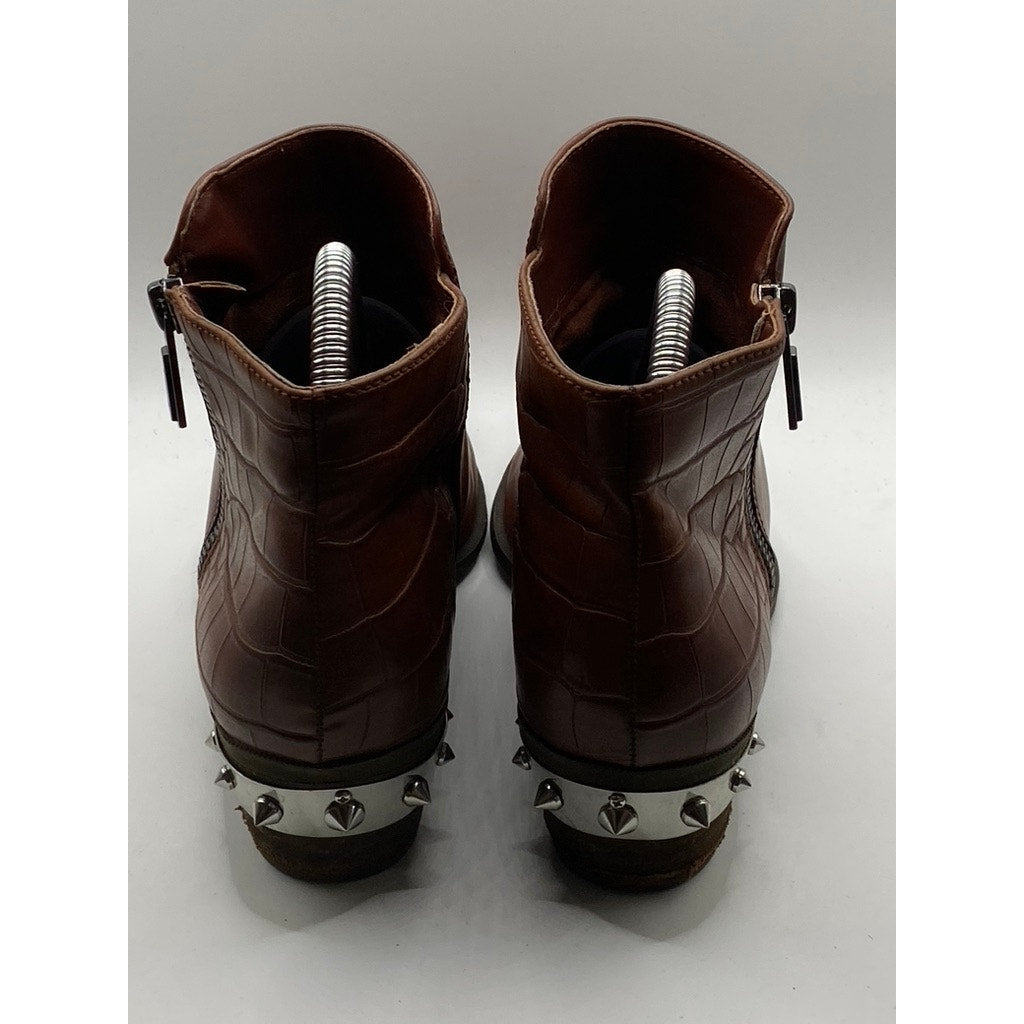 CIRCUS By SAM EDELMAN Women’s Whiskey Highland Stud Embossed Ankle Boots SZ 8
