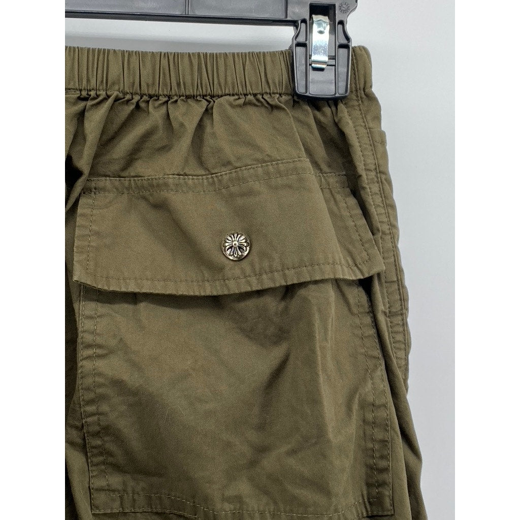 CHILLCHES Women's Olive Green Drawstring Pull-On Jogger Pant SZ M