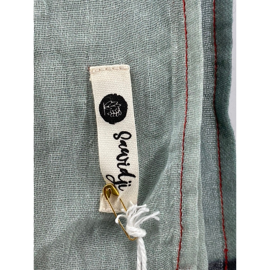 SAWIDJI Women's Blue Printed Lightweight Wrap Scarf SZ OS