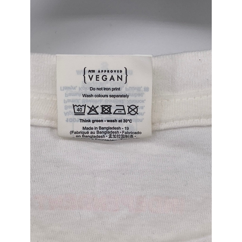 STEDMAN COLLECTION Men's White-Pink Crewneck Short Sleeve Casual T-Shirt SZ S