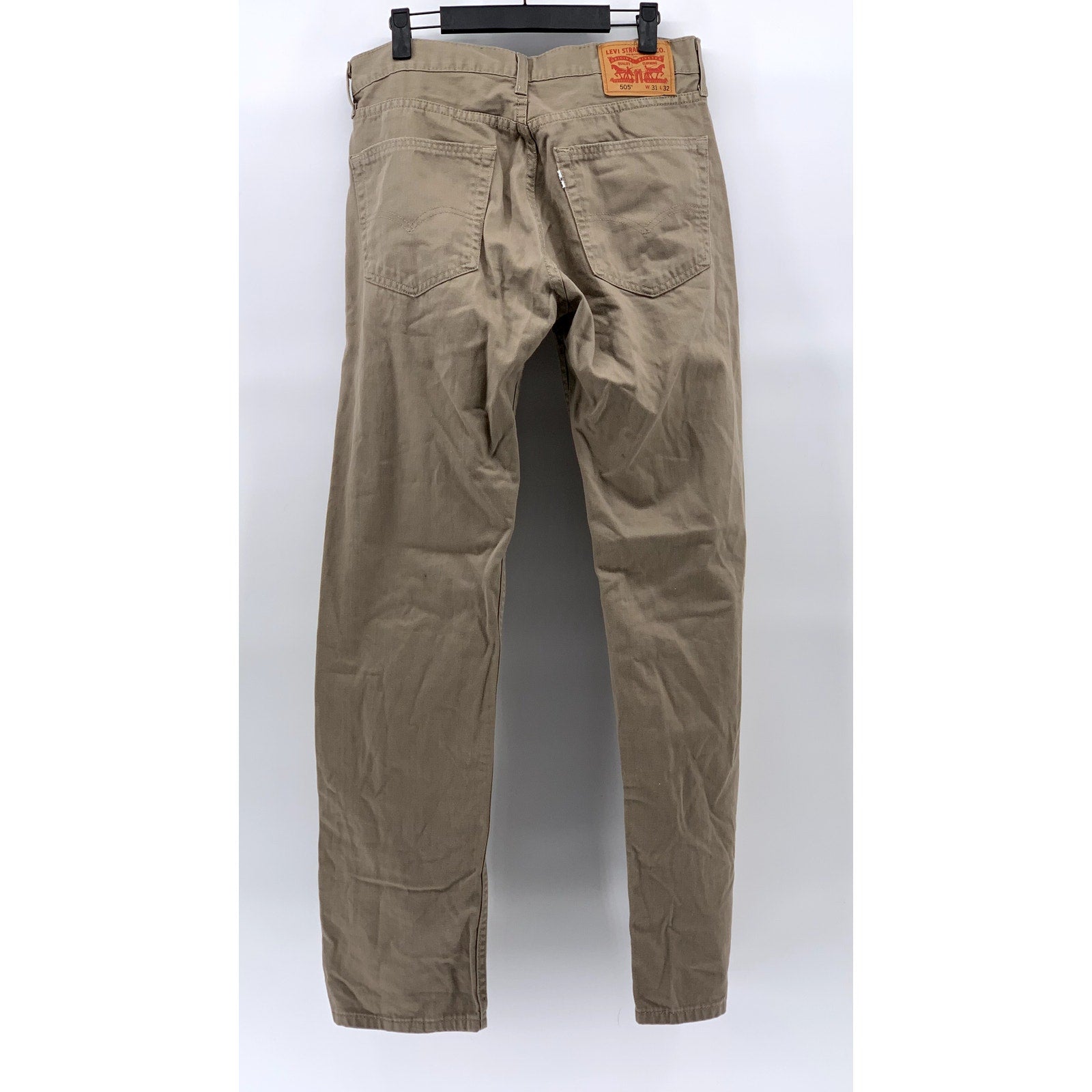 LEVI'S Men's Tan 505 Regular-Fit Straight-Leg Denim Five-Pocket Jeans SZ 31X32